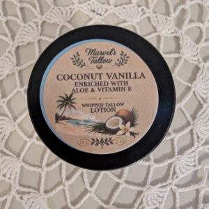 Tallow Lotion - Coconut Vanilla VITAMIN ENRICHED